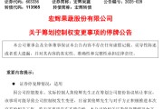 梦见殴打明日停牌！又一A股，筹划控制权变更